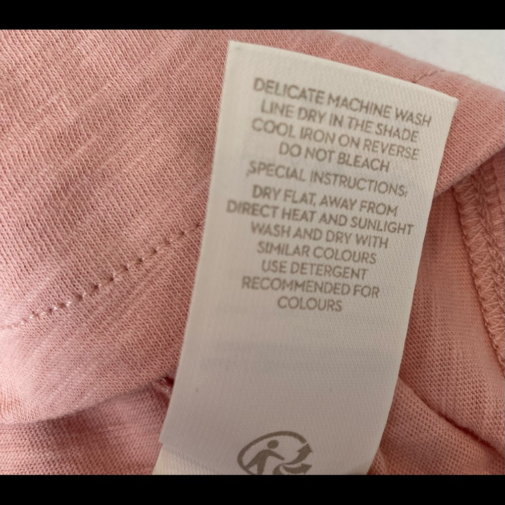 Boden Pink Short Sleeve Embroidered Yoke Tee - Picture 8 of 8